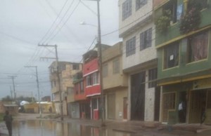 Fuertes lluvias provocan inundación en Mosquera