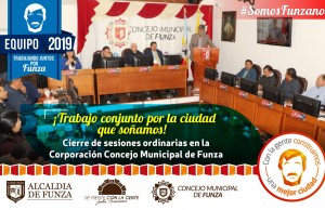 Cierre del primer periodo de sesiones ordinarias del Concejo Municipal de Funza