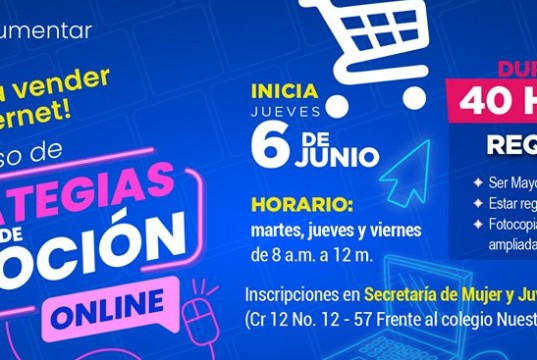 Alcaldía de Funza invita a cursos de estrategias de promoción online