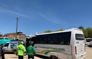 Medición de gases a vehículos de servicio publico en Mosquera