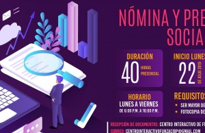 Se abren inscripciones para curso de nómina y prestaciones sociales
