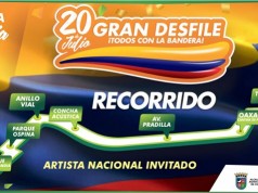 Gran desfile de independencia en el municipio de Chía