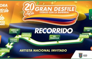 Gran desfile de independencia en el municipio de Chía