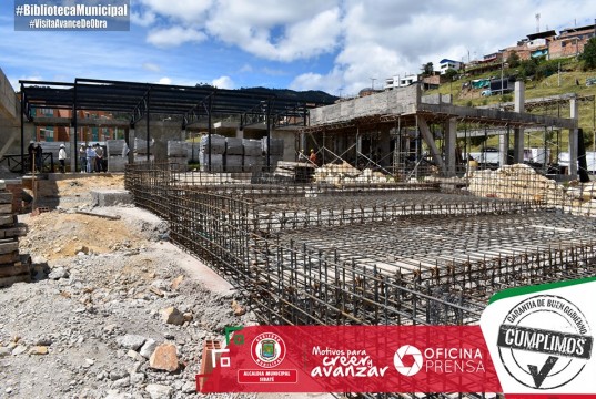 Construcción de biblioteca de Sibaté va en un 50%