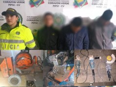 Tres capturados en flagrancia en Chía tras intentar hurtar elementos de construcción