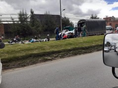 Se presenta accidente calle 13 frente al recodo