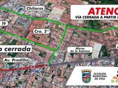 ¡Atención! Desde este miércoles estará cerrada la Av. Pradilla en Chía