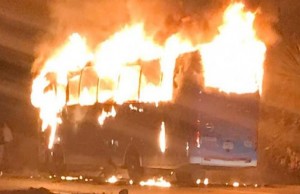 Capturados presuntos delincuentes, que quemaron bus intermunicipal cerca a peaje