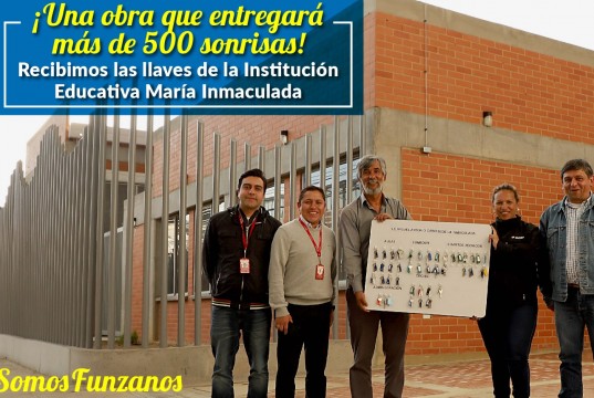 Entregado, nuevo colegio a los niños funzanos