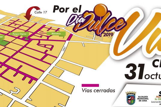 Cierres viales en Chía por celebración del día de los niños