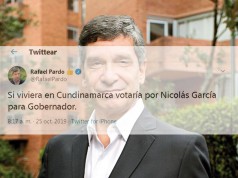 «Si viviera en Cundinamarca votaría por Nicolás García para Gobernador.» Rafael Pardo