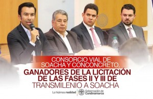 Consorcio Vial de Soacha y Conconcreto, ganadores de la licitación de las fases II y III de Transmilenio a Soacha