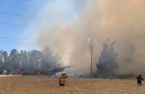 Incendio en la vereda Siete Trojes, sector El Papayo en Funza