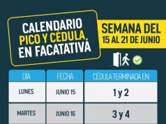 Calendario de pico y cédula en Facatativá para este periodo de cuarentena en la semana del 15 al 21 de junio