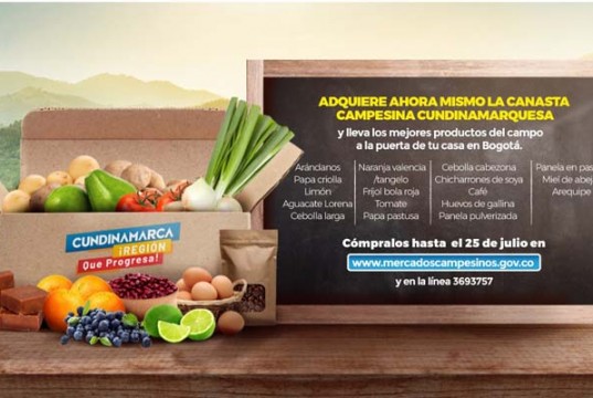 Hasta el próximo sábado 25 de julio hay plazo para comprar una de las 7.000 canastas de mercado 100% cundinamarqués