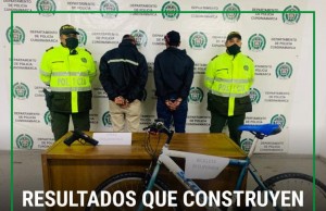 Captura de dos individuos en flagrancia, quienes hurtaron una bicicleta en Funza