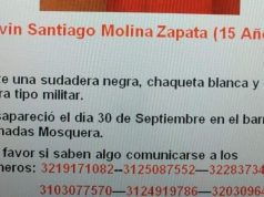 Menor de 15 años, lleva cinco días desaparecido en Mosquera