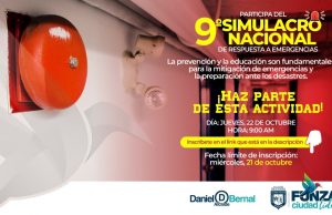 Funza invita a participar en el Simulacro Nacional