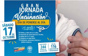 Nueva jornada de vacunación este 17 de octubre en Cundinamarca