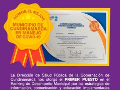 Mosquera elegida, como el MEJOR de Cundinamarca en el manejo del COVID-19