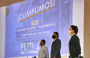 Alcaldía de Madrid y Gobernación de Cundinamarca entregaron 1.000 millones de pesos a 494 comerciantes madrileños.