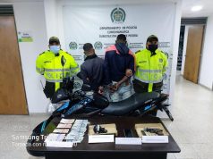 Capturados por hurto se les incautó una pistola, una granada en Madrid