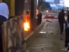 Protestas se toman Peaje El Corzo en Madrid