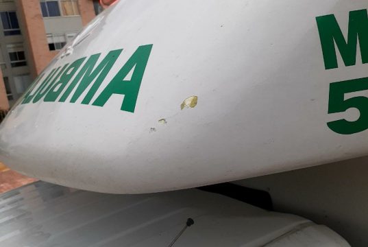 Ambulancia atacada durante manifestaciones en Tocancipá