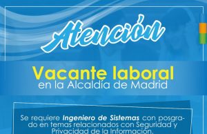 Convocatoria de empleo en Madrid