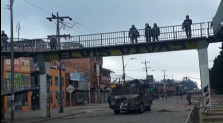 Habitantes de Madrid denuncian abusos por parte del ESMAD