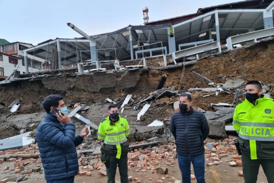 Plaza de mercado en Ubalá se desplomó