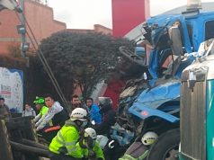 Monumental trancón por grave accidente en vía Funza – Siberia