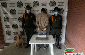 Detienen a sujeto en Facatativá por transportar sustancias psicoactivas