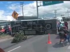 Bus intermunicipal se volcó en vía Mosquera – Madrid