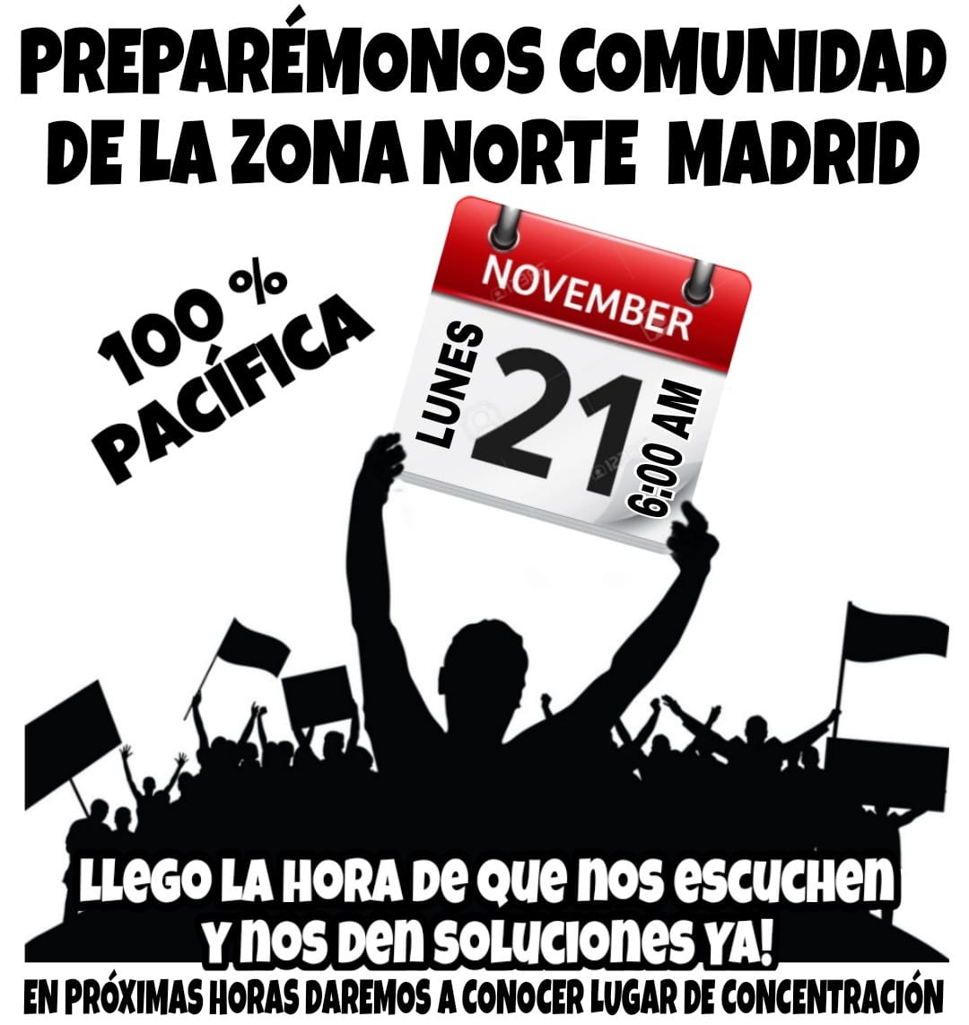 Comunidad del norte de Madrid saldrá a protestar