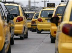 Inicio el plan tortuga de taxistas en Funza, Mosquera, Madrid y Faca