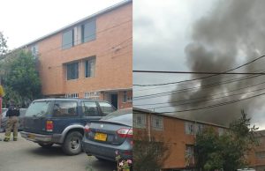 Se presentó un fuerte incendio en Mosquera