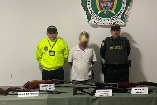 Hombre fue capturado por tráfico y porte de armas