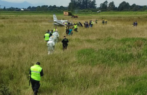 Caída de Avioneta en Chía deja dos heridos