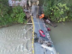 Autoridades investigarán la caída del puente del río La Vieja