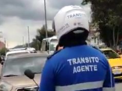 Presunto agente de tránsito ilegal en Facatativá