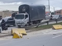 Atención: se presentó fuerte accidente en la vía Mosquera- Bogotá