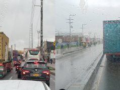 Congestión vehicular debido a accidente en la vía Funza – Siberia