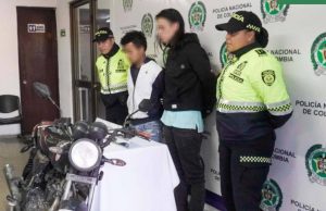 En Funza fueron capturadas dos personas que hurtaron una moto