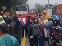 Comunidad protesta por la construcción de un peaje en Bogotá