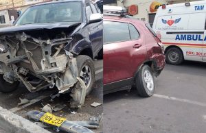 Impactante: vehículo perdió en control en pleno centro de Mosquera