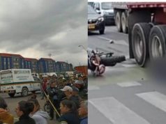 Motociclista falleció al quedar atrapado bajo un tractocamión