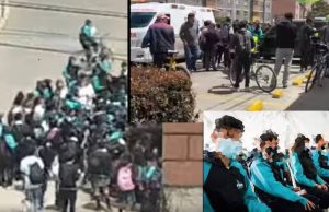 Grupo de estudiantes pelean a la salida del colegio en Funza pelean a la salida del colegio en Funza