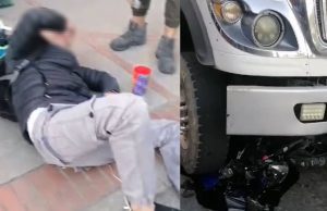 Atención: motociclista imprudente causó fuerte accidente