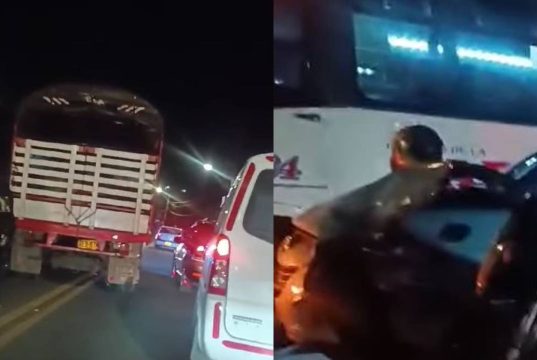 En Madrid se reportó un choque múltiple